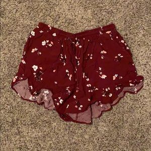 medium floral flowy shorts